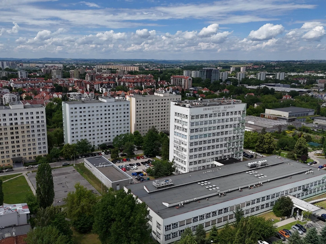 Widok z powietrza na Kampus URK